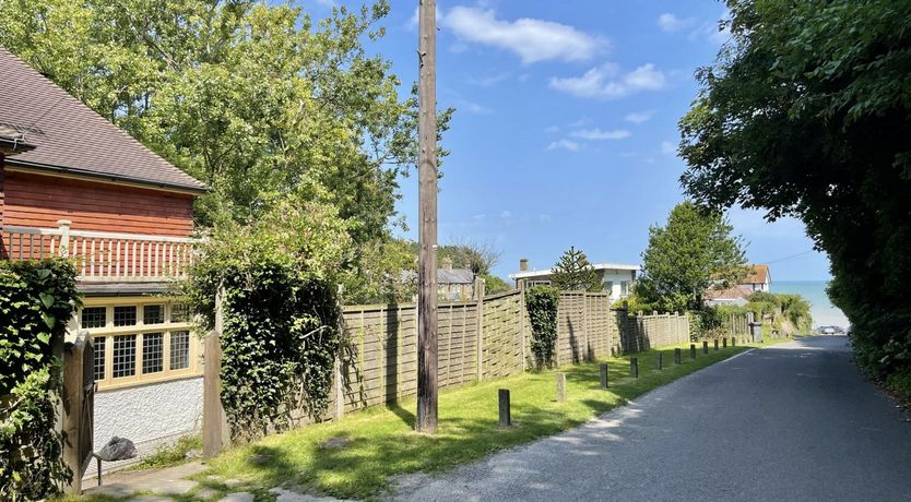 Photo of Hollyhocks By The Sea