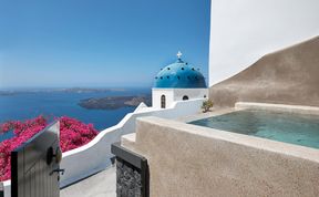 Photo of Blue Domes & Bougainvillaea