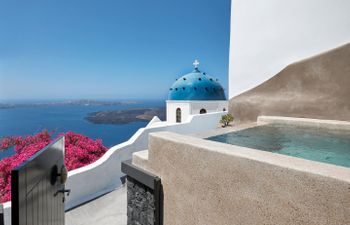 Blue Domes & Bougainvillaea Villa