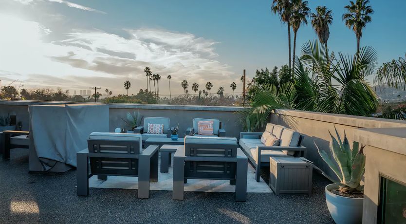 Photo of Sunset over the Palm Trees