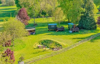 Shepherd's Hut at Hilltop Farm Holiday Home